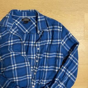land’s end | royal blue flannel